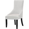 1PC Color Washable Dining Chair Cover Velvet Elastic Wingback Chair Cover High Back Sloping Armchairs