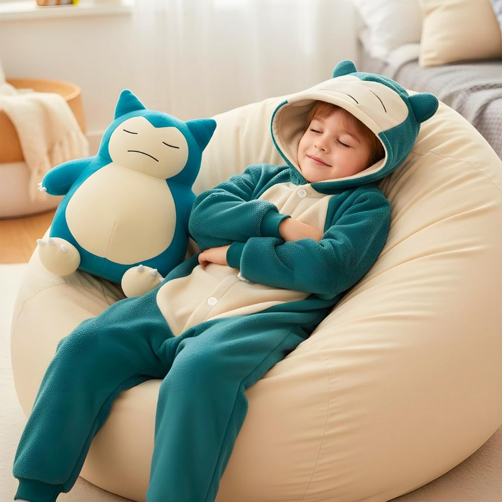 Piżama Onesie Kigurumi Kostium Przebranie Pokemon Snorlax Dzieci 95 - 105Cm