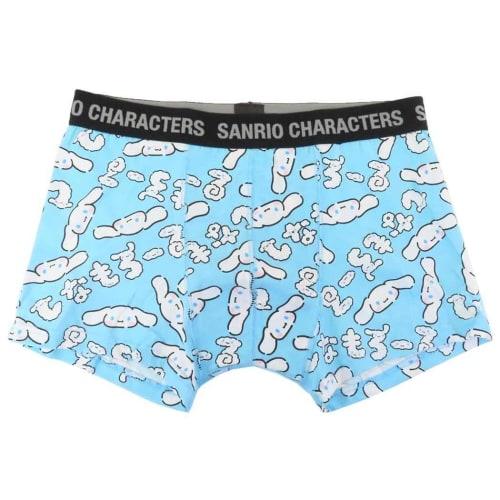 Small Planet Sanrio Boxer Briefs, Cinnamoroll Hiragana Logo, XL Size
