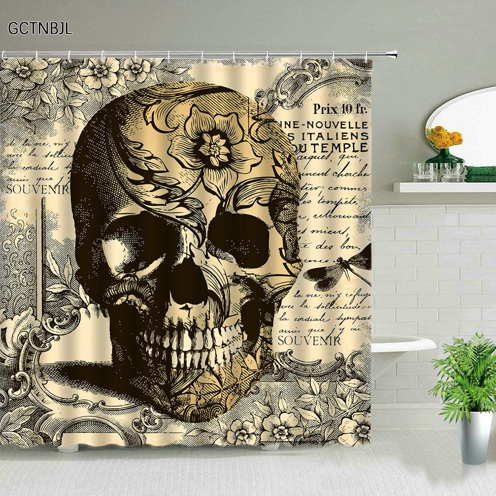 Halloween pumpkin Lantern Shower Curtain Bathroom The Terrible  Forest Wood Ghost House Tombstone Fabric Bathroom Curtain Set