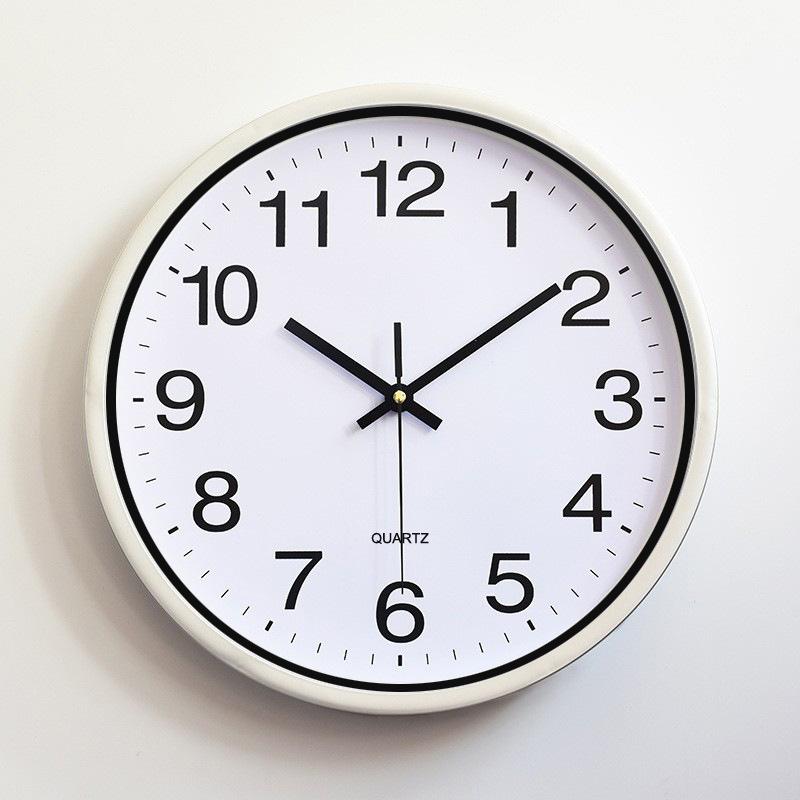 Plastic Wall Clock Quartz Clock Bedroom Living Room Wall Clock Simple Clock 30CM