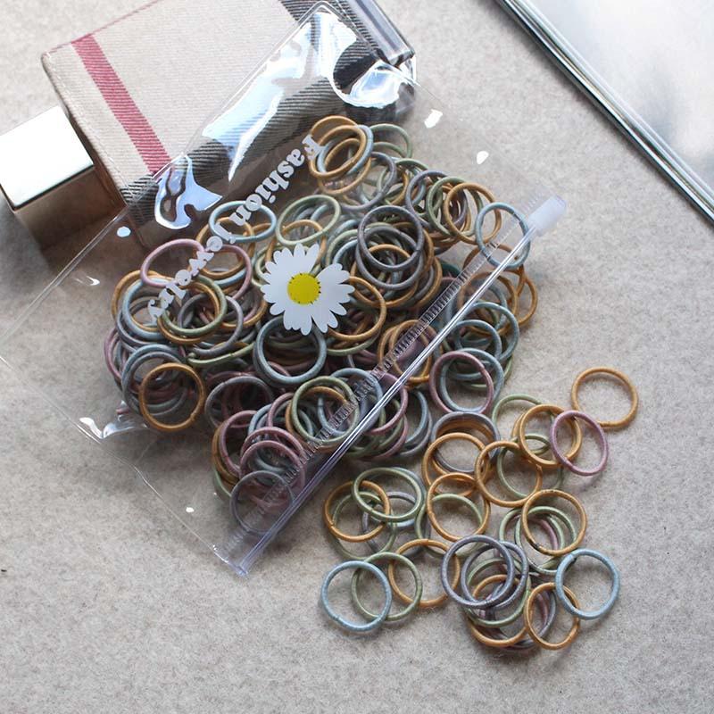 2 CM Słodkie Kolorowe Czarne Nylonowe Małe Gumki do Włosów Dziecięce Gumki do Kucyka Akcesoria Gumki Elastyczne Gumki do Włosów Dla Dziecka Dziewczynki