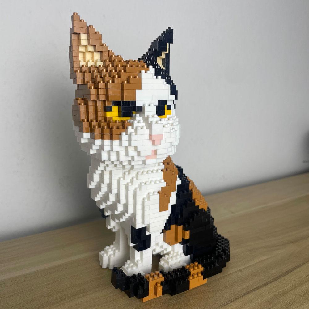 Blocchi da Costruzione a Forma di Cane e Gatto Carini, Set Modello Fai-da-te Gioco Creativo di Costruzione, Mattoncini da Collezione, Idea Regalo Unica