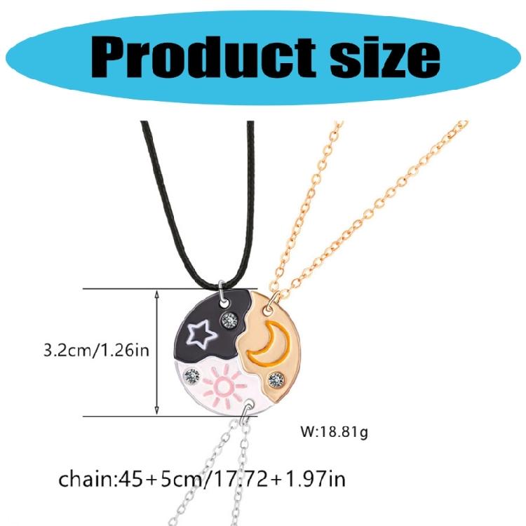 Elegant Celestials Symbol Friendship Jewelry Pendants With Secure Clasp Comfortable Wear Materials Fashion Accessory