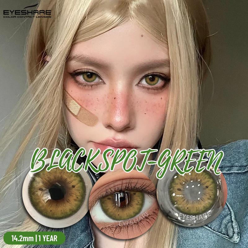 COD Eyeshare 1 Pair Blackspot Gray Contact Lenses for Eyes Natural Brown Eye Softlens Yearly Blue Lens Green Contacts