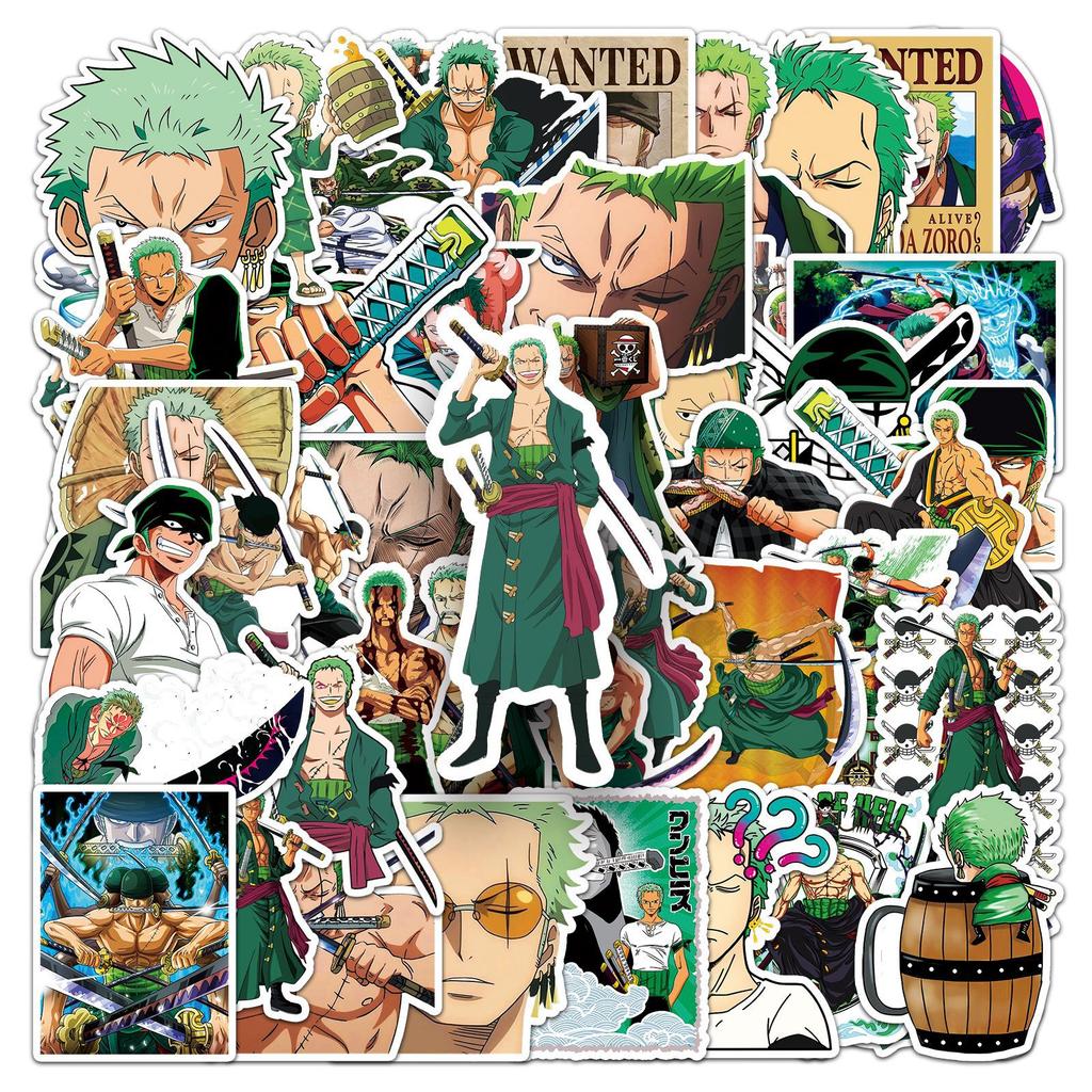 50 Graffiti Stickers Personalized Cartoon Japanese Cartoon One Piece Decoration Mobile Suitcase Water Cup Stickers