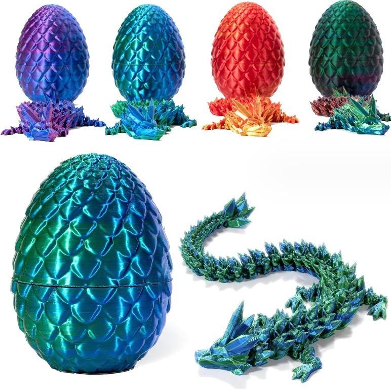 Printed 3d Dragon Eggs With Dragon Inside Fidget Toys For Kids Articulated Adult