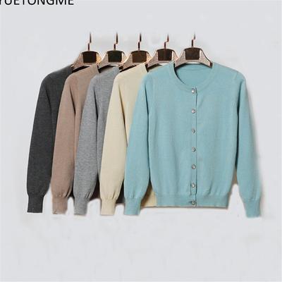 Cárdigan Mujer Abrigo Chaqueta Femenina Casual Manga Larga Botones Cárdigan Suéteres de Punto Invierno Ropa Cálida