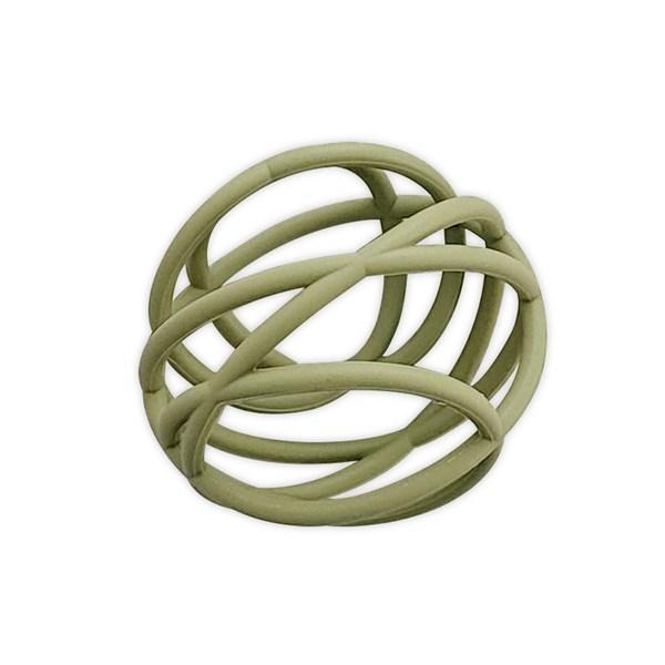 [Tolstoy] Dasomaru Baby Silicone Ball Teether, Single Item, Olive Green, 1 Piece, Korean Baby Products