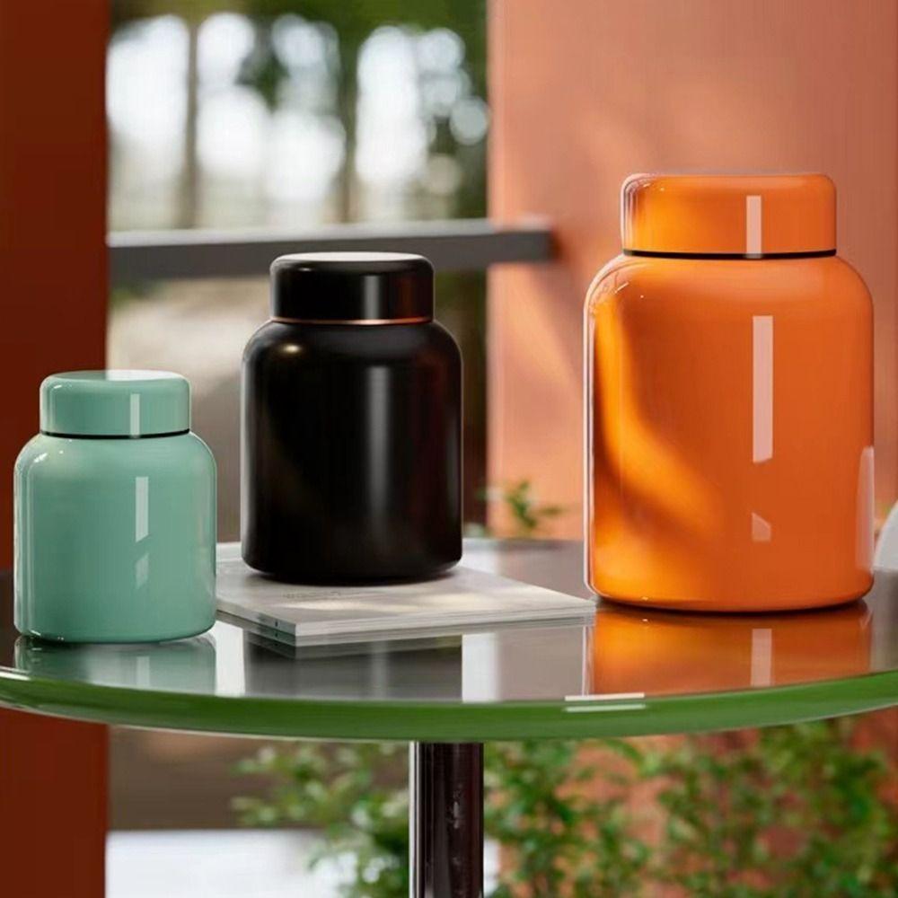 Stainless Steel Tea Tin Large Capacity Sealed Tea Can Portable Tea Jar for Home&Travel