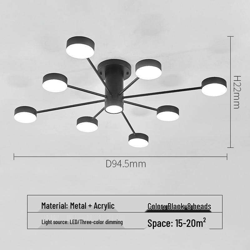 Nordic LED Ceiling Light: Modern Minimalist Design for Bedrooms & Living Rooms