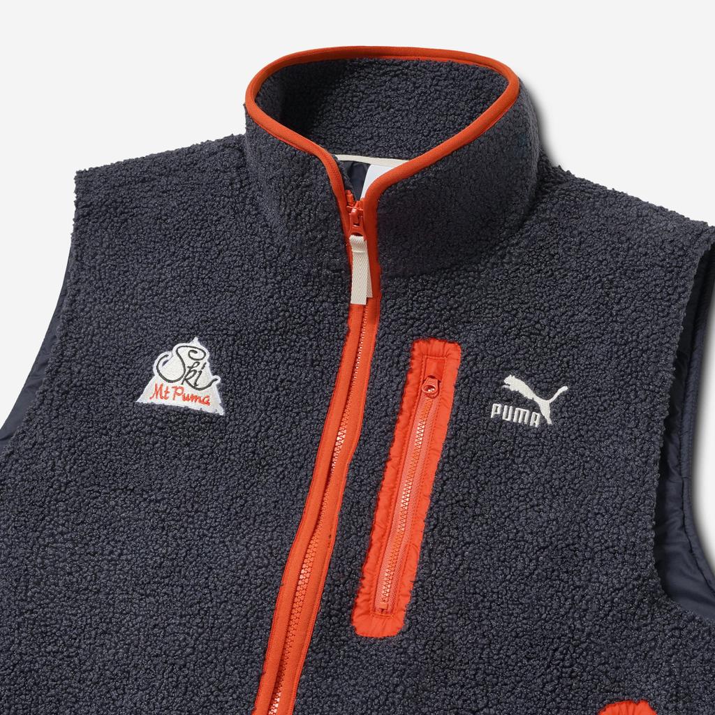 Puma Sleeveless Sherpa Vest The Neverworn II With Letter Embroidery Men Vests Black 623014-16