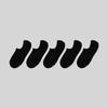 [5PACK] 1507 Mono Mesh Hidden Socks - Black