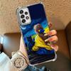 Blue Yellow Ukrainian Girl Plating Phone Case For Samsung A17 A07 A37 A57 A16 A56 A15 A55 A14 A54 A13 A53 A26 A36 A25 A35 A24 A3