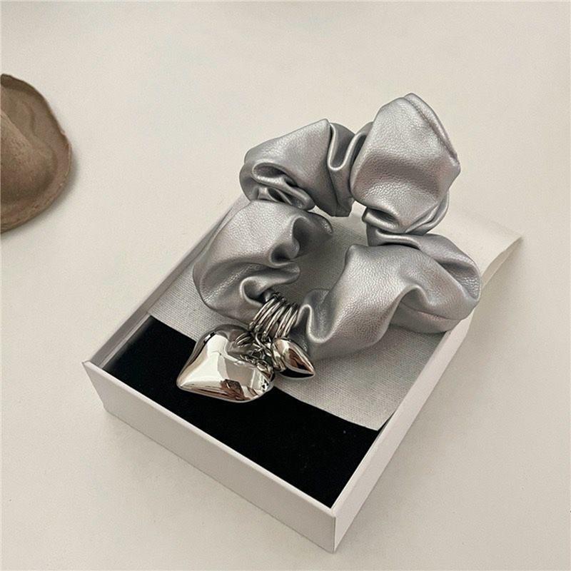 Scrunchie din piele de vară Coreea Scrunchie mare pentru păr femei Benzi elastice pentru păr Crăciun pentru cap Legături de frânghie de păr Suporturi pentru coadă de cal