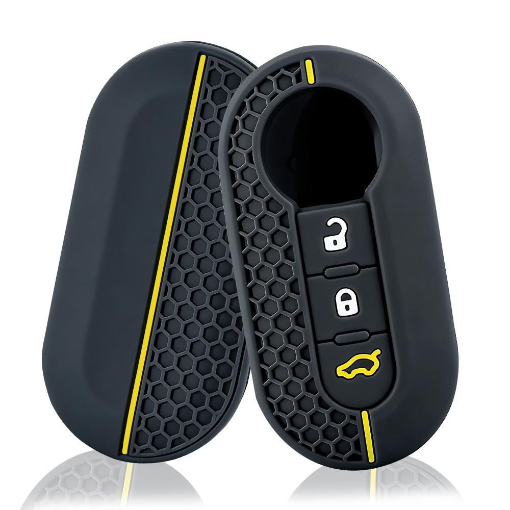 3 Button For Fiat 500 Ducato Panda 500L Punto Lancia Musa For Citroen Silicone Key Case Remote Fob Car Key Cover Accessories