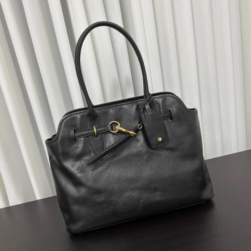 

Miu новая модная сумка-тоут, высококачественная текстурированная сумочка, ретро сумка-багет большой вместимости через плечо. 40*13*31 чёрный