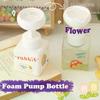 250/450ml Flower Shape Foam Pump Dispenser Bottle Plastic SquareEmpty Liquid Hand Soap Shampoo Container Cartoon Jar For Home