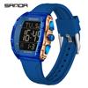 New Fashionable Luxury Men's Sports Electronic Watch Waterproof Countdown Calendar Night Light Men's Electronic Wristwatch