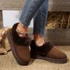 2025 Autumn & Winter New Style - Platform Snow Boots Ankle-Length Solid Color Suede Warm Outdoor Women's Cotton Shoes