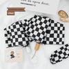 French Retro Checkerboard Sun Rain Umbrella