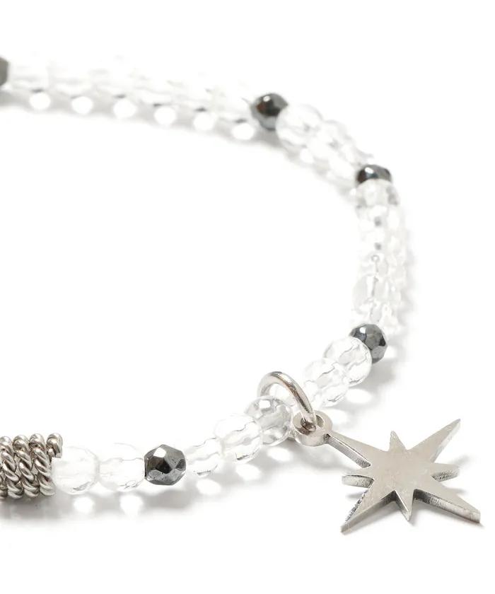 Crystal Star Charm Bracelet (PLT-BR-029_WT)
