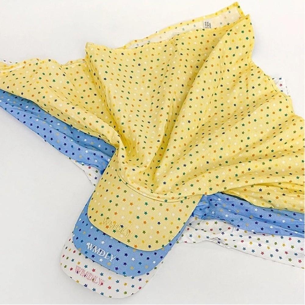 Fashion Breathable Scarf Hat UV Protection Sun Protection Sun Hat Korean Style Star Print Visor Cap Summer