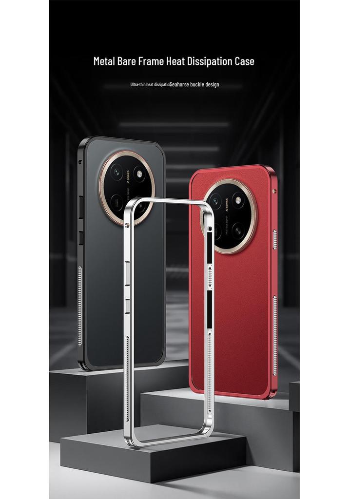 Honor X80 Pro Max Aluminum Frame Phone Case - Heat Dissipation, Drop Protection, Bare Metal Feel, Fashionable Design