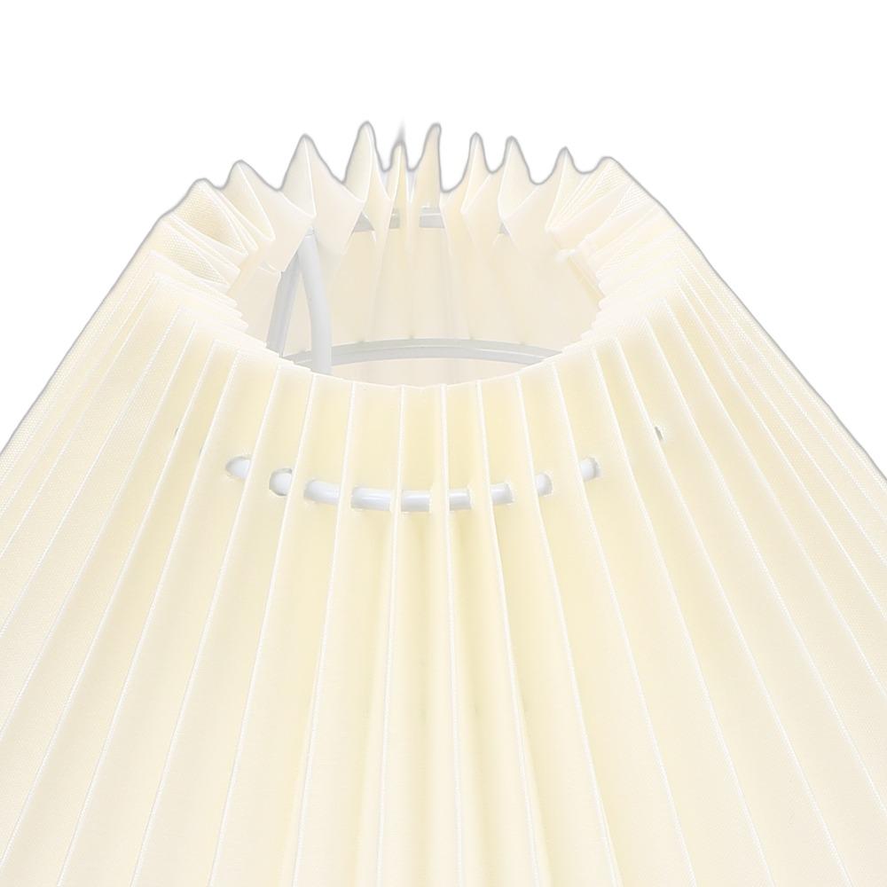 Soft Light Pleated Table Lamp Rattan Base Nightstand Lamp Modern Desk Accent Lamp Nightstand Decor