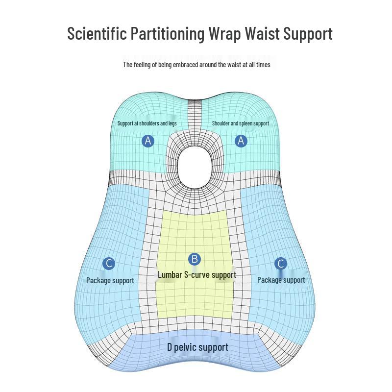 Ergonomic Memory Foam Lumbar Support Pillow for Office, Car, and Pregnancy