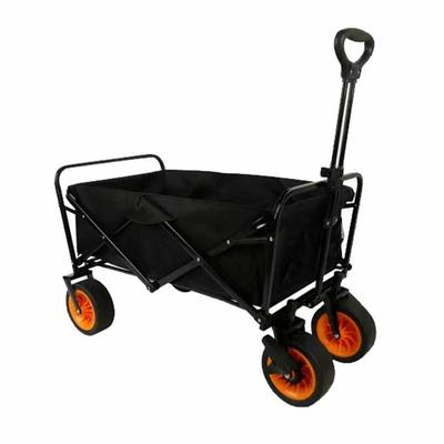 Chariot pliable multifonction en acier - MARBUENO SUMMER - 86x50x59 cm - Noir - Compartiments en filet - Roues 360°