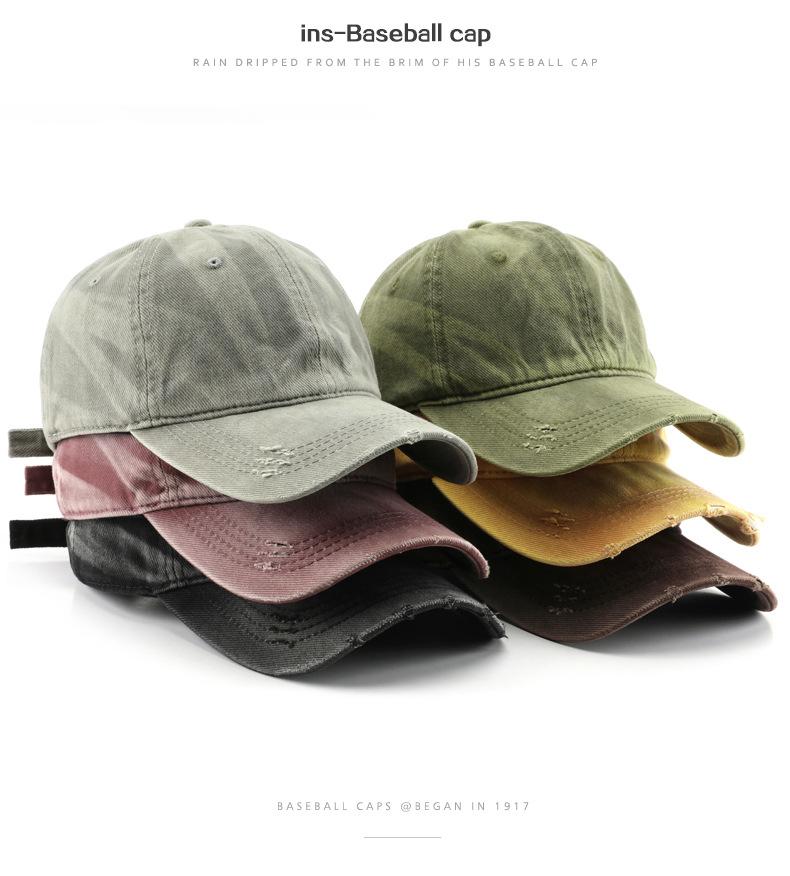 New Vintage Washed Tie-Dye Baseball Cap Unisex Distressed Y2K Style Sun Hats Men Women Spring Summer Outdoor Casual Streetwear