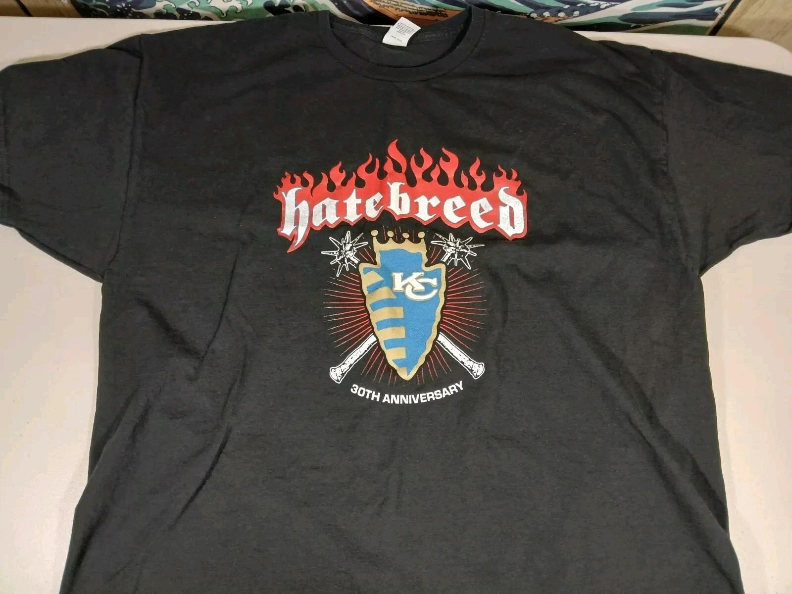 Hatebreed 30th Anniversary Kansas City MO 3XL Harley Race Double Sided T Shirt 3XL