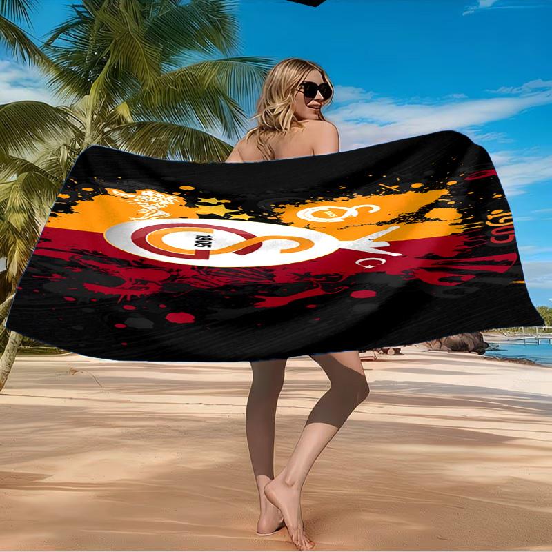Galatasaray Football Club Beach Towel Microfiber Beach Towel, Lightweight and Quick-Dry, for Summer Travel, Swimming Pool Fan Birthday Gift