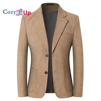 Men's Vintage Casual Work Wear Corduroy Suit Blazer Jacket Sport Coat