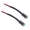 1 Pair 2 Pin DT Connectors Rubber Copper Waterproofing DT Electrical Wire Connector Wiring Harness for Car Trucks Boats