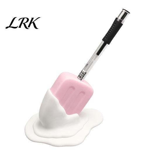 Unique Desk Decor Cute Melting Popsicle Pen Holder, Decorative Stationery Organizer, Desktop Ornament Durable PLA Container for Office And School