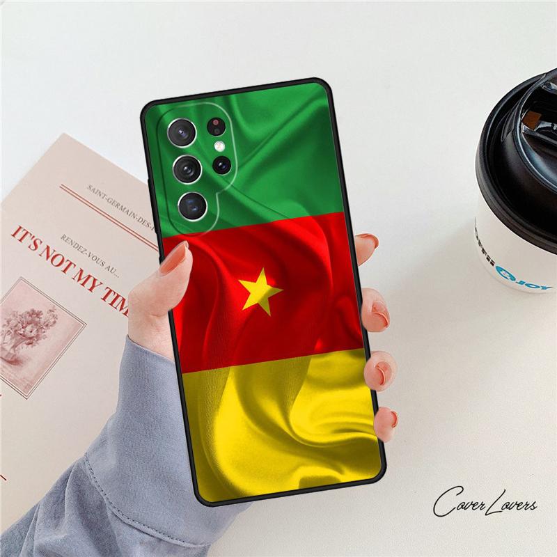 Cameroon National Flag Phone Case For Samsung Galaxy S24 S25 S23 S22 Ultra Note 10 20 Plus S20 S21 FE Cover