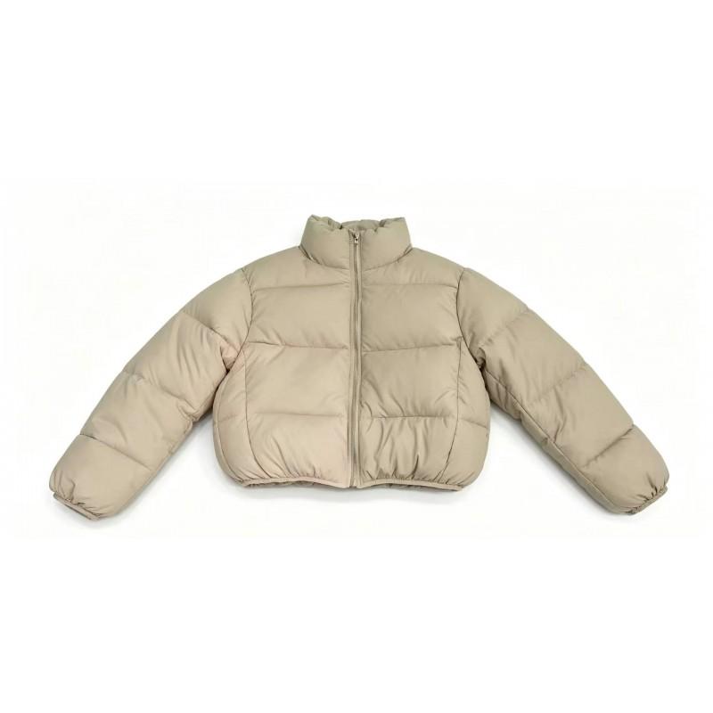 Womens Short Puffer Coat KENDALL Style Thick Warm Zip-Up Cotton Jacket Fashion Casual Outerwear