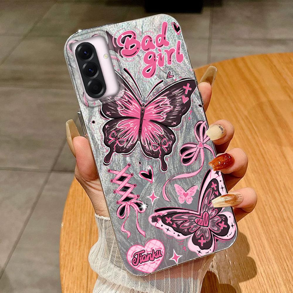 

Градієнтний Барвистий Метелик Для Samsung Galaxy A56 A16 A15 A25 A35 A26 A55 A36 S25 S24 Чохли Кришка М який Чохол для Телефону Фунда Бампер Samsung S25 Ultra білий