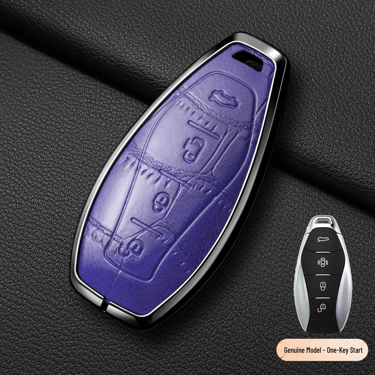 High-End Crocodile Pattern Key Cover for Hongqi HS5, EHS9, HS7, and HS3EQM Crocodile pattern