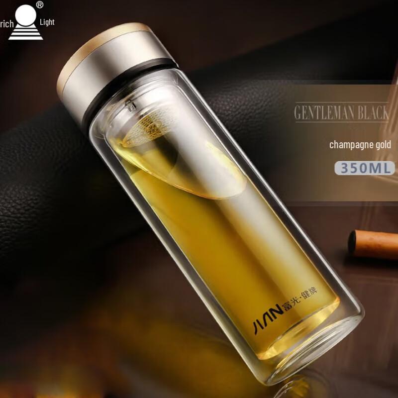 FUGUANG X1705 Portable Double-Layer Glass Cup 350ml