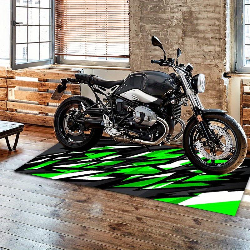 VIKAMA Motorcycle Racing Rug Biker Garage Mat Auto Sport Decor Entrance Doormat Sporty Design Floor Carpet Home Decor