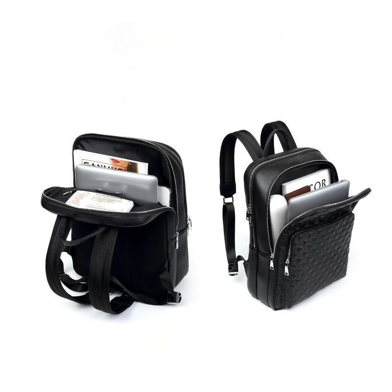 Genuine Leather Large-capacity Men's Travel Backpack Fashionable and Casual Top-grain Cowhide Men's Backpack