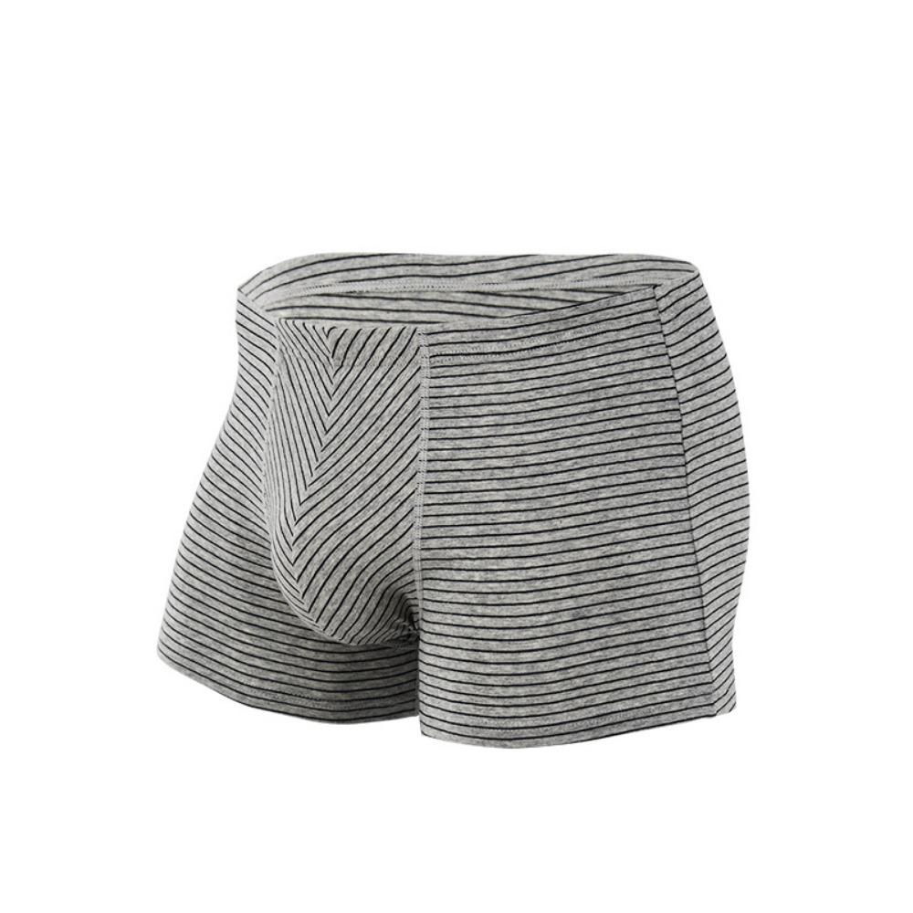 

Дышащие мужские хлопковые шорты с полосатым узором, высокой эластичности, с плоскими углами M