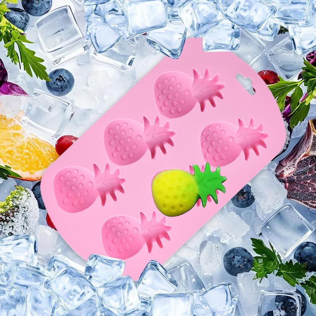 6-Cavity Fruit Shaped Silicone Candy Mold Non-Stick Reusable Chocolate Molds for Baking, Party Holiday Treats, Adults Kids