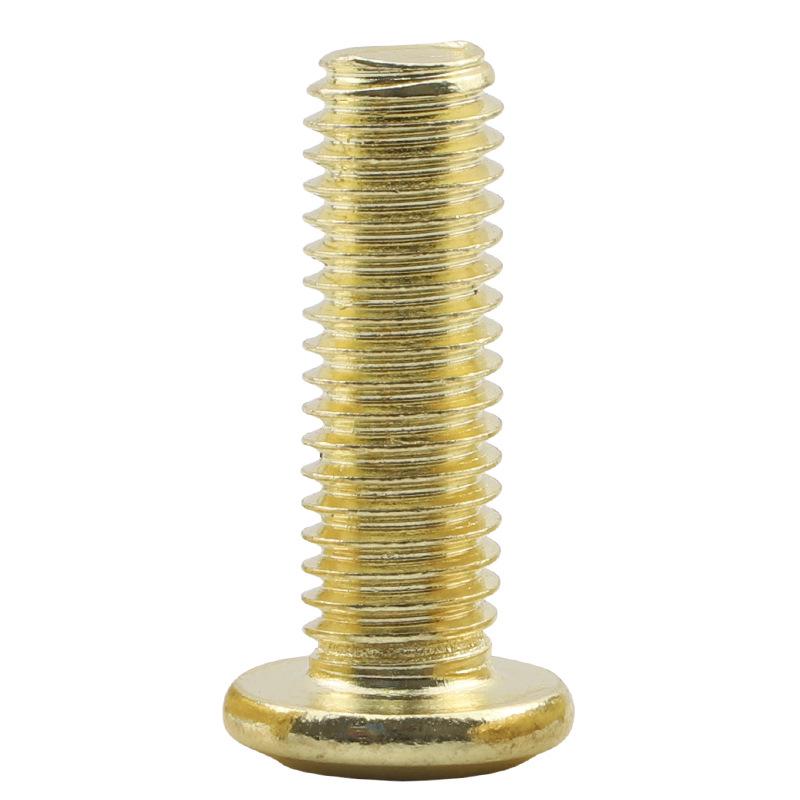 Gold-Plated Flat Head Hex Socket Screws, Chamfered 304 Stainless Steel, Sizes M4-M10
