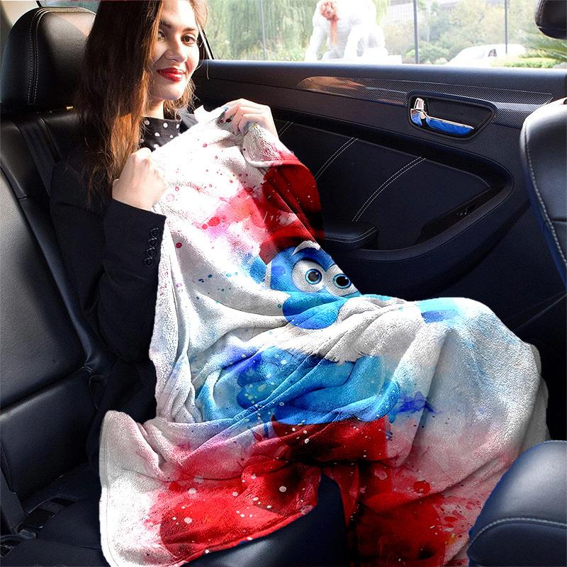 1pc, Smurf Blanket Soft & Cozy Throw for Home Decor, Couch Cover, Outdoor Use, Travel