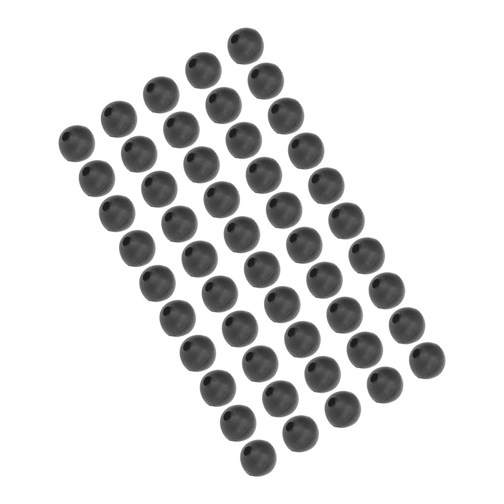 50pcs Carp Fishing Beads Diameter 6mm Soft Carp Fishing Rig Beads Carp Fishing AccessoriesBlack