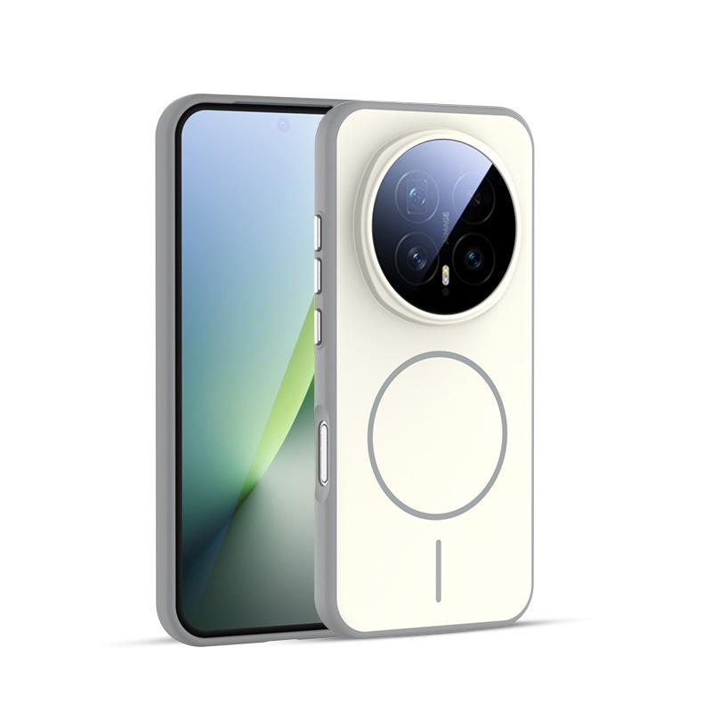 Phone Case Honor/OPPO/Xiaomi/Vivo, Magnetic Skin-touch Color-block 2-in-1 Case with Independent Metal Buttons Honor magic 8